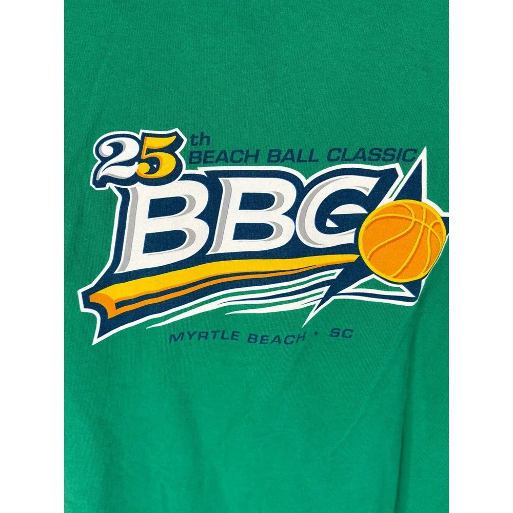 Reebok Classic BBC 25th Beach Ball Classic Myrtle Beach SC Green T Shirt Men's M
